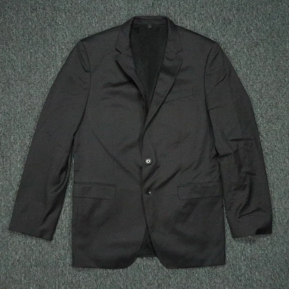 Hugo Boss Blazer Mens 42L Charcoal‎ Gray Trabaldo Togna 1840 Stretch Super 120